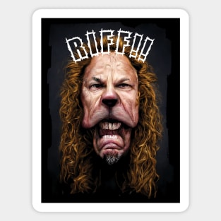 Caricature Of Riff Master James Hetfield As The Cowardly Lion Magnet